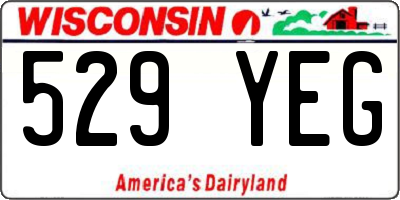 WI license plate 529YEG