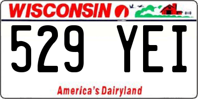 WI license plate 529YEI