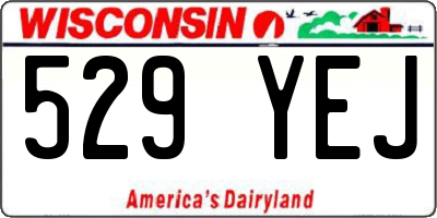 WI license plate 529YEJ