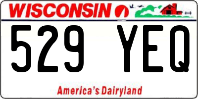 WI license plate 529YEQ