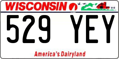 WI license plate 529YEY