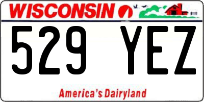 WI license plate 529YEZ