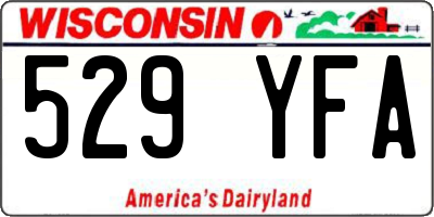 WI license plate 529YFA