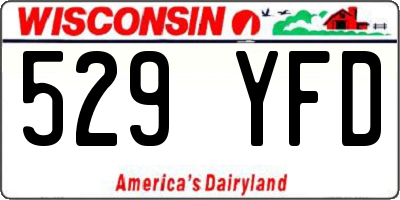 WI license plate 529YFD