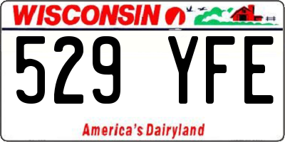WI license plate 529YFE