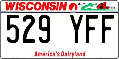 WI license plate 529YFF