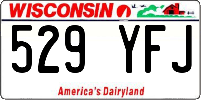 WI license plate 529YFJ