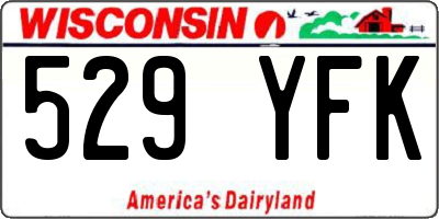 WI license plate 529YFK