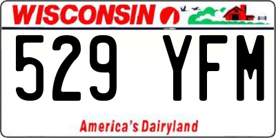 WI license plate 529YFM