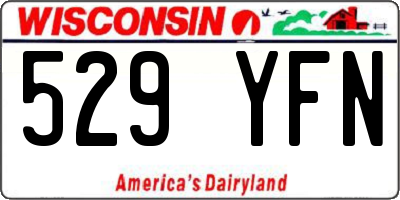 WI license plate 529YFN