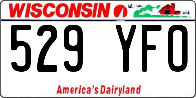WI license plate 529YFO