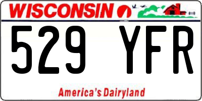 WI license plate 529YFR