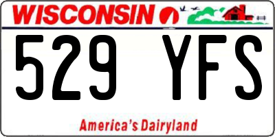 WI license plate 529YFS