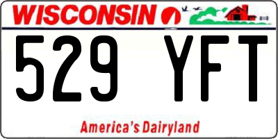 WI license plate 529YFT