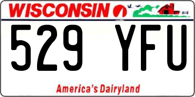 WI license plate 529YFU