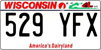 WI license plate 529YFX