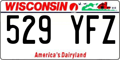 WI license plate 529YFZ