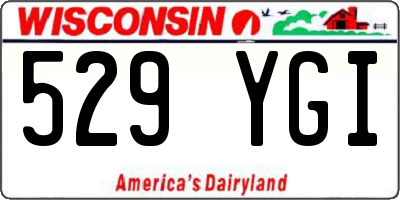 WI license plate 529YGI