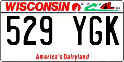 WI license plate 529YGK
