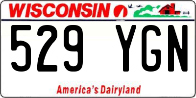 WI license plate 529YGN