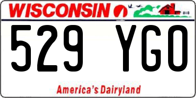 WI license plate 529YGO