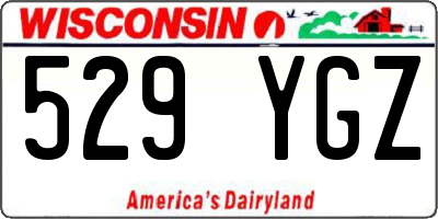 WI license plate 529YGZ
