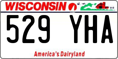 WI license plate 529YHA