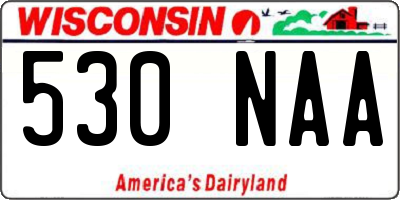 WI license plate 530NAA