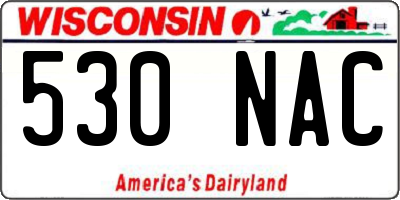 WI license plate 530NAC
