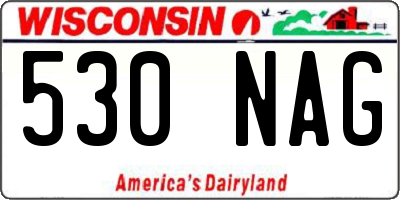 WI license plate 530NAG