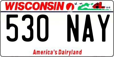 WI license plate 530NAY