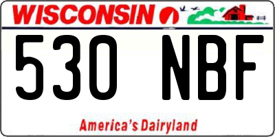 WI license plate 530NBF