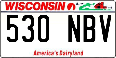 WI license plate 530NBV