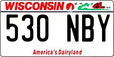 WI license plate 530NBY