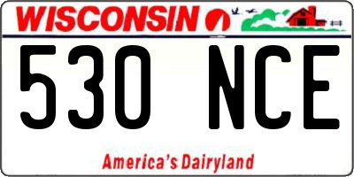 WI license plate 530NCE