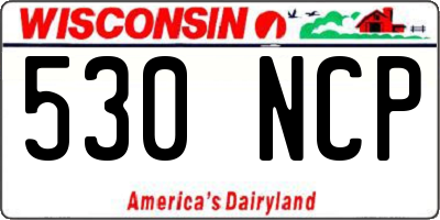 WI license plate 530NCP