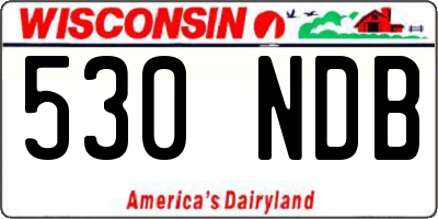 WI license plate 530NDB