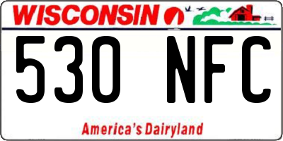 WI license plate 530NFC