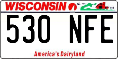 WI license plate 530NFE