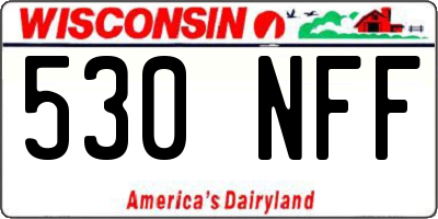 WI license plate 530NFF