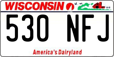 WI license plate 530NFJ