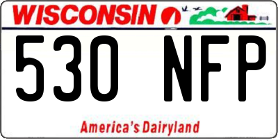 WI license plate 530NFP