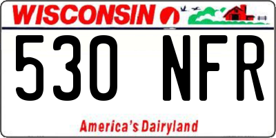 WI license plate 530NFR
