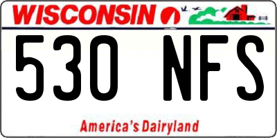 WI license plate 530NFS