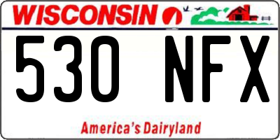 WI license plate 530NFX