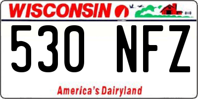 WI license plate 530NFZ