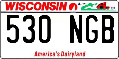 WI license plate 530NGB