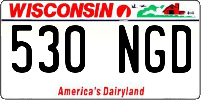 WI license plate 530NGD
