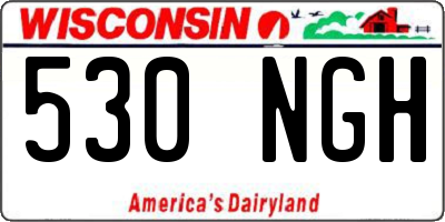 WI license plate 530NGH