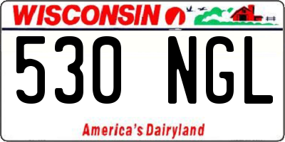 WI license plate 530NGL